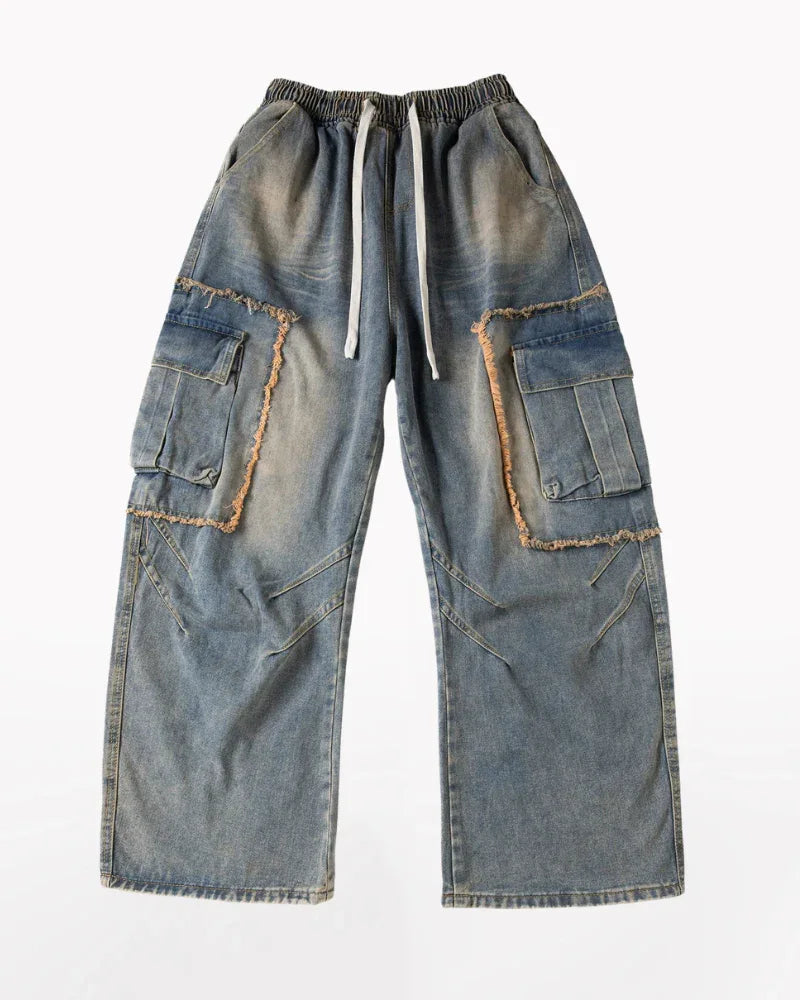 Rugged Style Straight-Leg Jeans - rugged jeans - Stylish Straight-Leg Jeans for Everyday Comfort