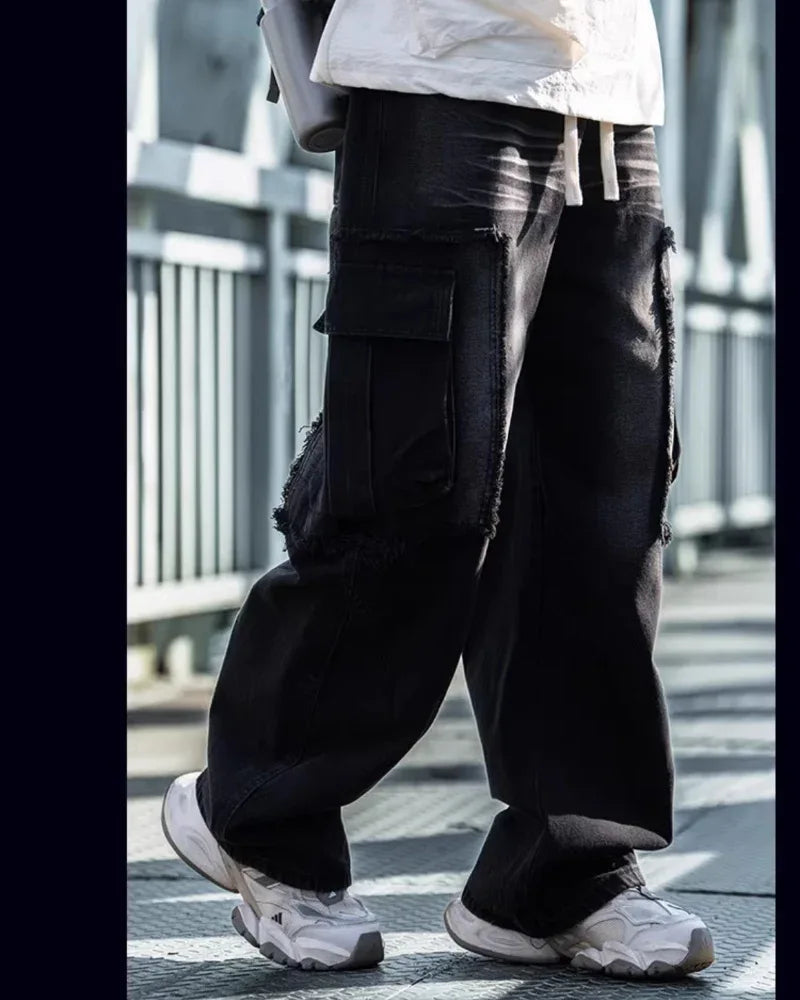 Rugged Style Straight-Leg Jeans -  straight-leg jeans - Stylish Straight-Leg Jeans for Everyday Comfort
