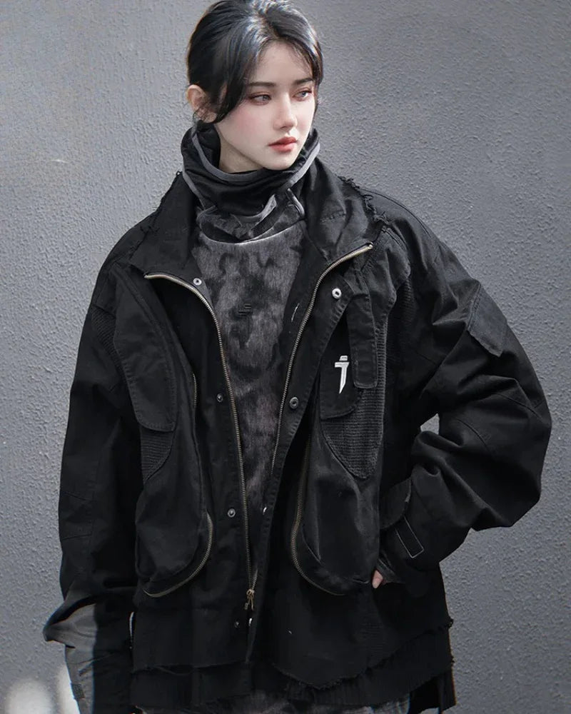 Rugged Vintage Paratrooper Jacket -  polyester jacket - Rugged Vintage Paratrooper Jacket for Men and Women