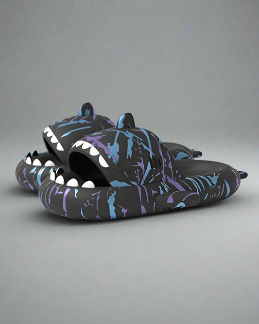 Shark-Inspired Futuristic Footwear - comfortable slippers - Futuristic Shark-Inspired Everyday Slippers