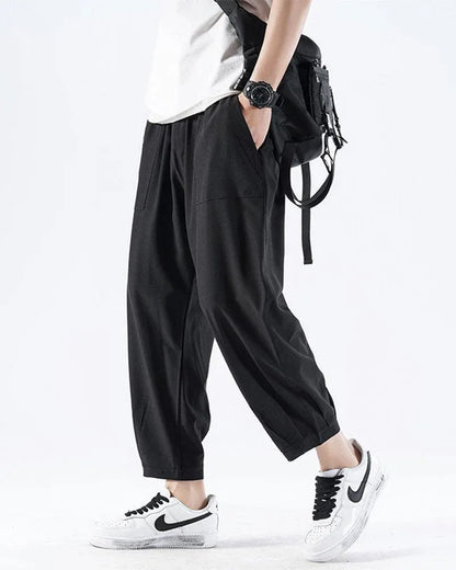 Silk Ankle Pants for Relaxed Vibes -  ankle pants - Lightweight Silk Ankle Pants for Summer Days