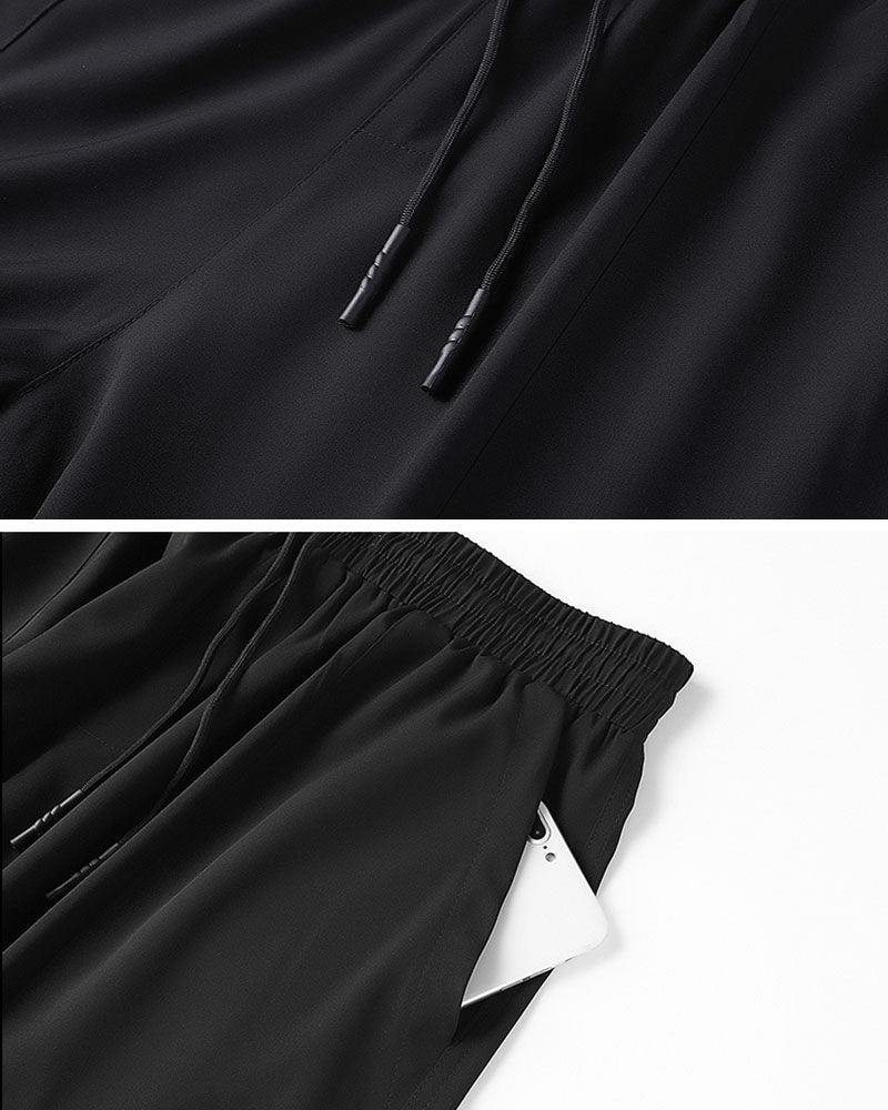 Silk Ankle Pants for Relaxed Vibes - ice silk pants - Lightweight Silk Ankle Pants for Summer Days