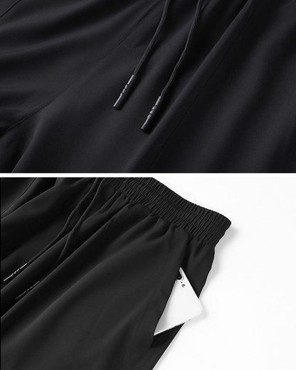Silk Ankle Pants for Relaxed Vibes - ice silk pants - Lightweight Silk Ankle Pants for Summer Days