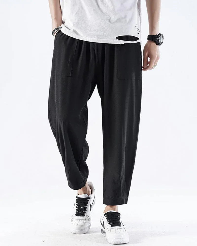 Silk Ankle Pants for Relaxed Vibes -  machine washable pants - Lightweight Silk Ankle Pants for Summer Days