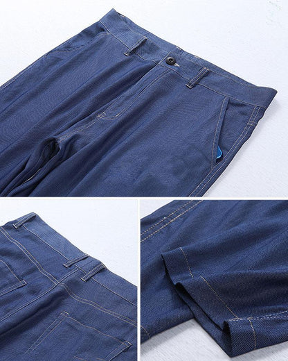 Silk-Blend Denim Lounge Pants -  denim pants - Silk-Blend Denim Lounge Pants for Summer Comfort