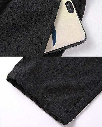 Silky Smooth Calf-Length Trousers -  summer trousers - Calf-Length Ice Silk Trousers for Summer