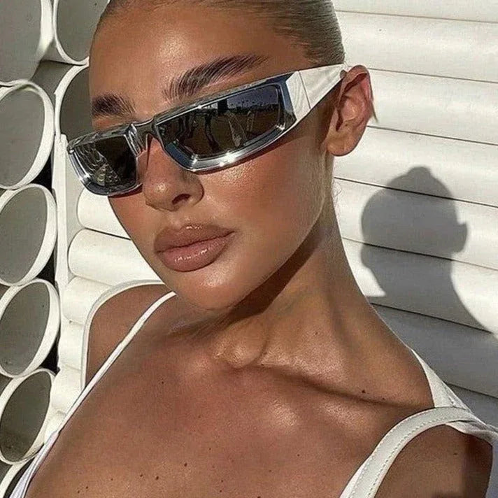Silver Y2K Glasses - silver glasses - Stylish Silver Y2K Glasses for Modern Looks
