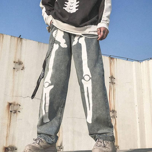 Skeleton Pants - gothic style pants - Trendy Skeleton Pants for Modern Streetwear Style