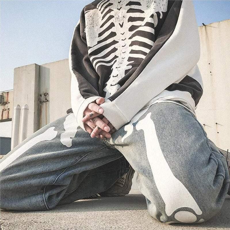 Skeleton Pants -  streetwear - Trendy Skeleton Pants for Modern Streetwear Style
