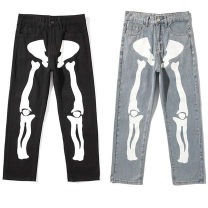 Skeleton Pants - y2k-core - Trendy Skeleton Pants for Modern Streetwear Style
