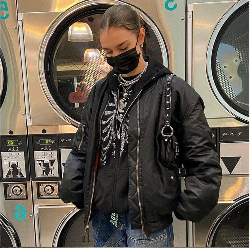 Skeleton Rhinestone Sweatshirt -  rhinestone - Skeleton Rhinestone Sweatshirt for Unisex Style