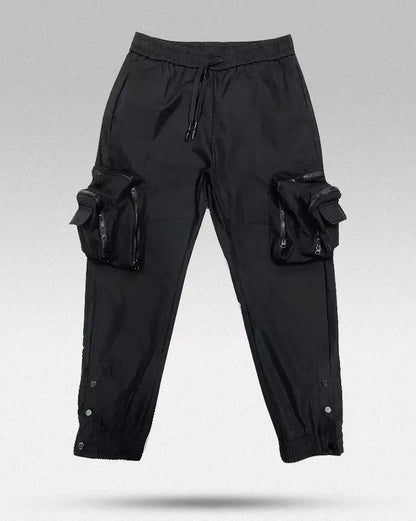 Sleek Black Cargo Trousers -  everyday wear trousers - Functional Black Cargo Trousers for Daily Wear