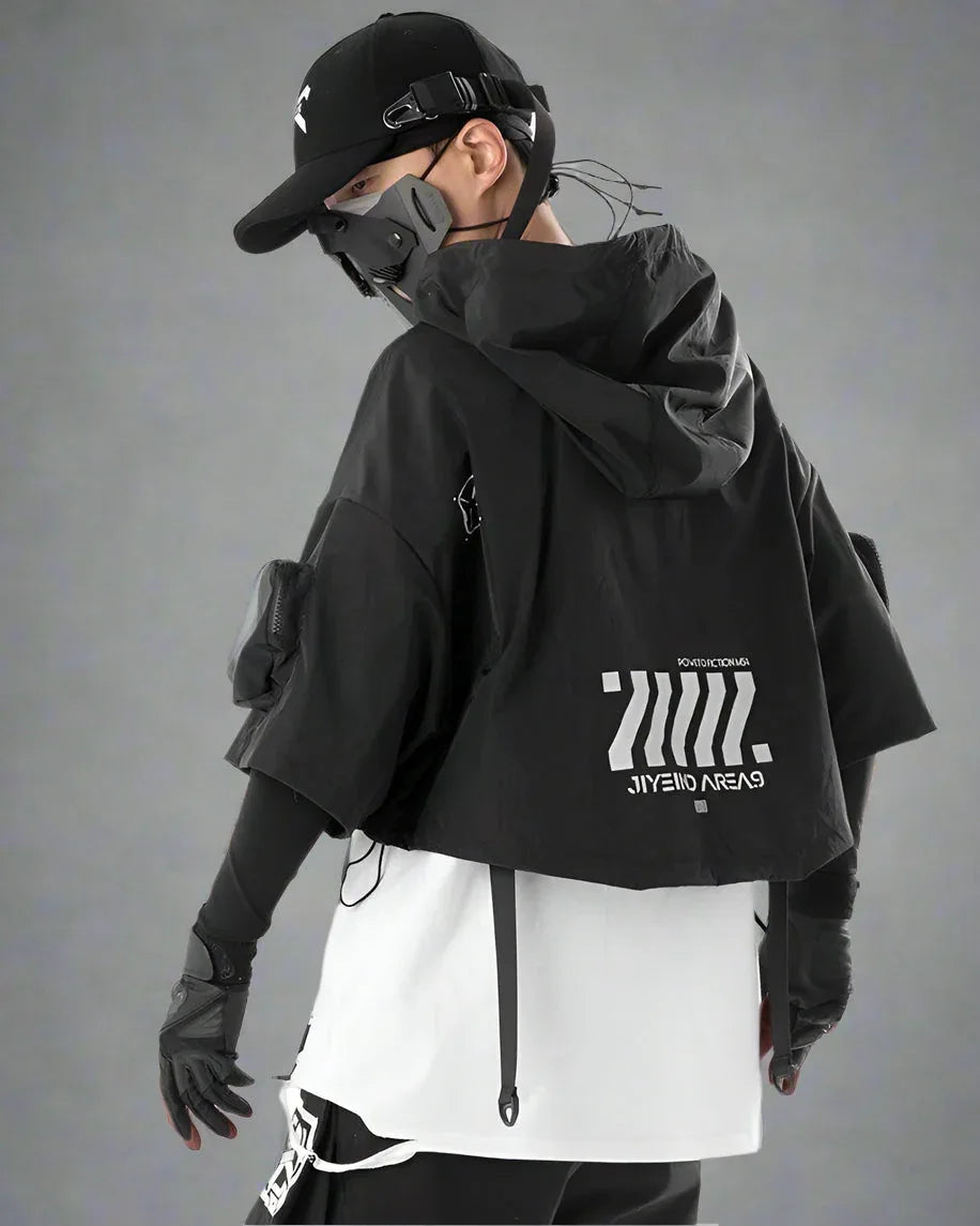 Sleek Black Hooded Cloak -  black cape - Stylish Hooded Cloak for Urban Adventurers