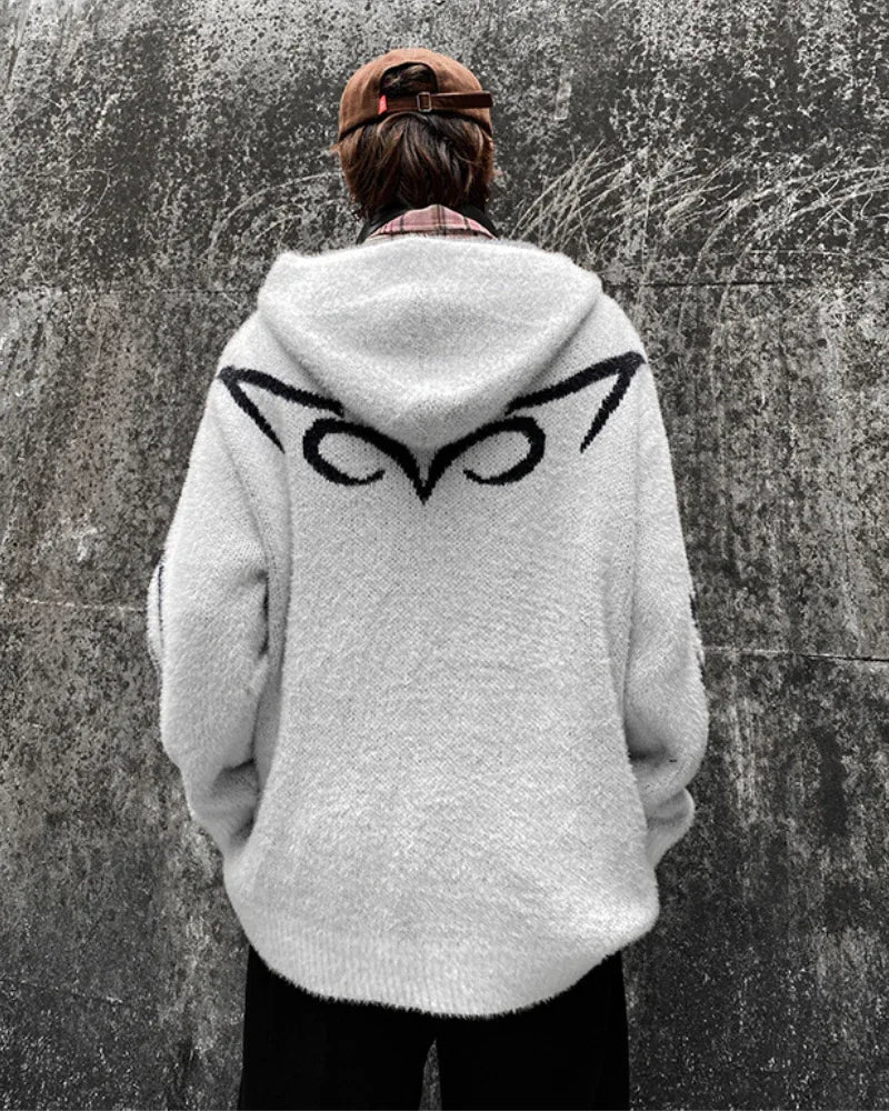 Sleek Black Hoodie Cardigan -  black cardigan - Stylish Black Hoodie Cardigan for Comfort