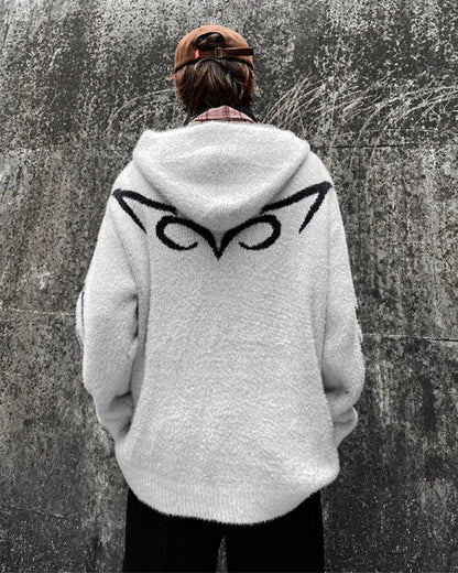 Sleek Black Hoodie Cardigan -  black cardigan - Stylish Black Hoodie Cardigan for Comfort