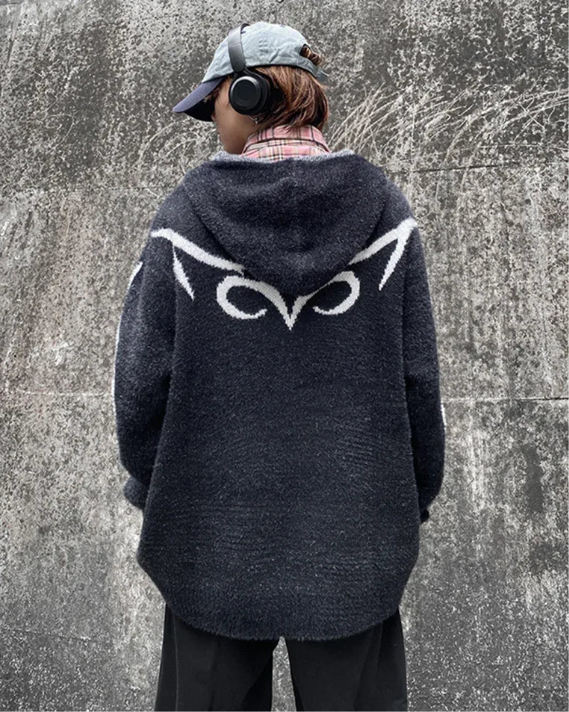 Sleek Black Hoodie Cardigan -  comfortable - Stylish Black Hoodie Cardigan for Comfort