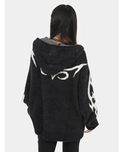 Sleek Black Hoodie Cardigan - hoodie - Stylish Black Hoodie Cardigan for Comfort