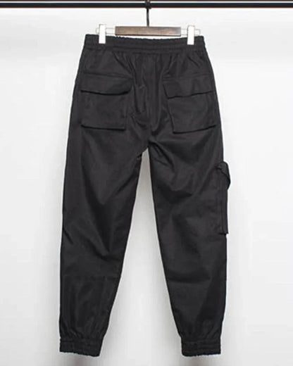 Sleek Black Slim Cargo Pants - techwear-core - Sleek Black Slim Cargo Pants for Modern Style