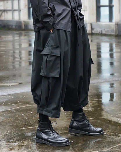 Sleek Black Tactical Cargo Pants -  black pants - Stylish Black Tactical Cargo Pants for Everyday Wear