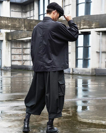 Sleek Black Tactical Cargo Pants -  fashion pants - Stylish Black Tactical Cargo Pants for Everyday Wear