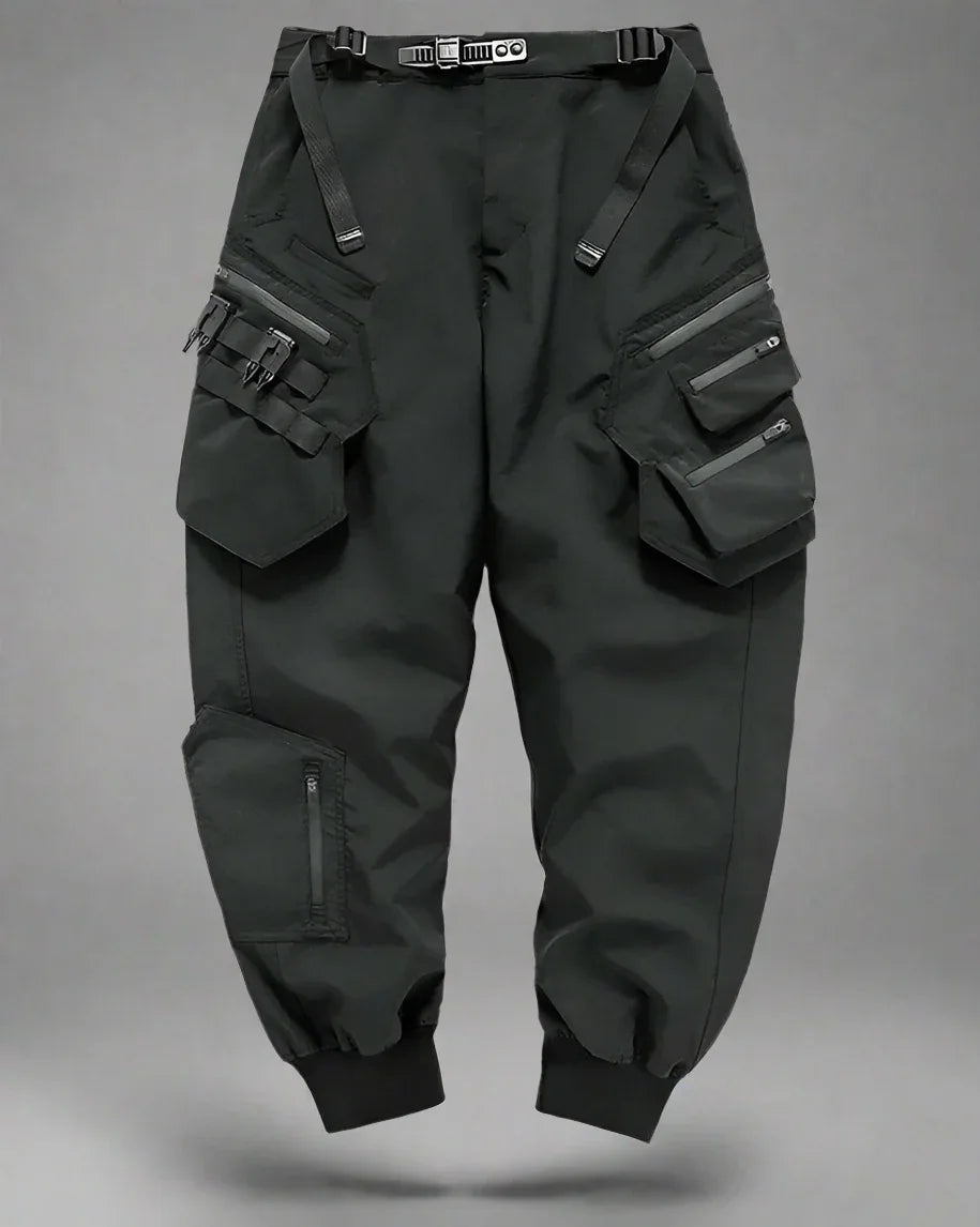 Sleek Black Techwear Cargo Pants - stylish cargo pants - Sleek Black Techwear Cargo Pants for Everyday Use