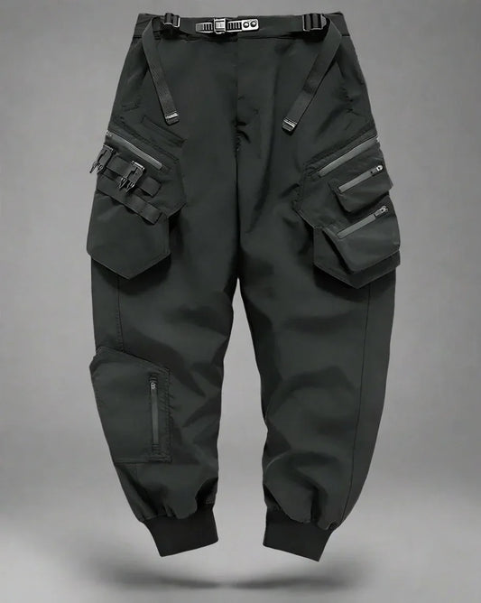 Sleek Black Techwear Cargo Pants - stylish cargo pants - Sleek Black Techwear Cargo Pants for Everyday Use