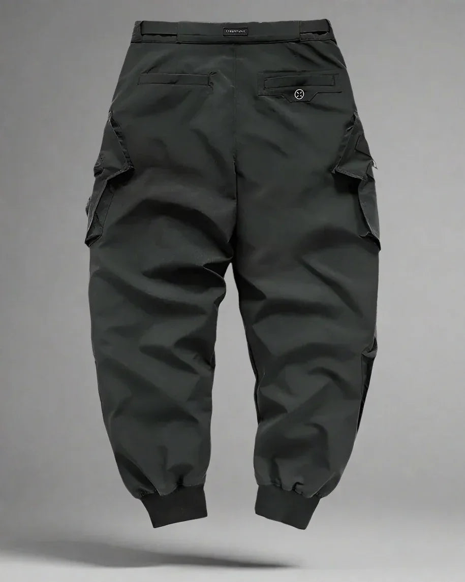 Sleek Black Techwear Cargo Pants - techwear pants - Sleek Black Techwear Cargo Pants for Everyday Use