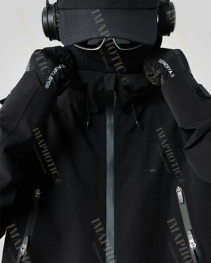 Sleek Black Windbreaker Jacket - windbreaker - Sleek Black Windbreaker Jacket for Winter