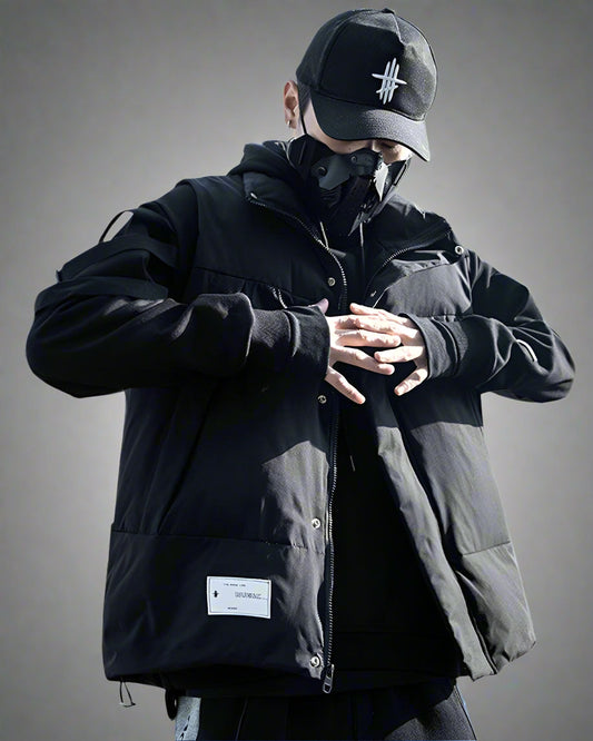 Sleek Black Winter Layer - black vest - Sleek Black Winter Layer for Everyday Comfort