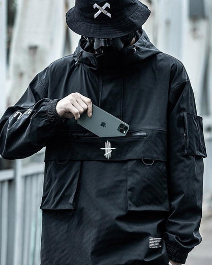 Sleek City Style Jacket -  black jacket - Comfy Urban Techwear Jacket for City Style