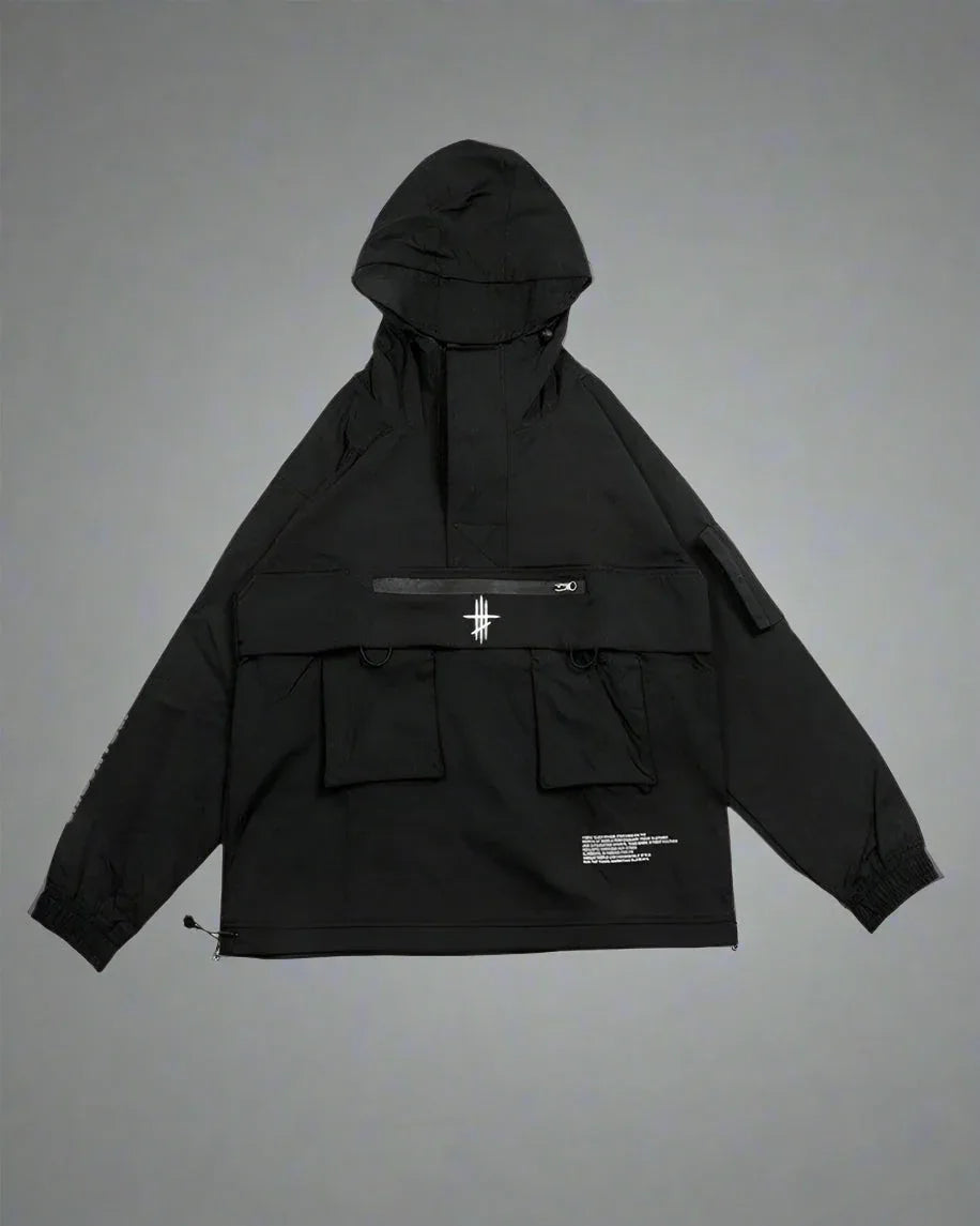 Sleek City Style Jacket -  kangaroo pocket - Comfy Urban Techwear Jacket for City Style