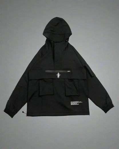 Sleek City Style Jacket -  kangaroo pocket - Comfy Urban Techwear Jacket for City Style