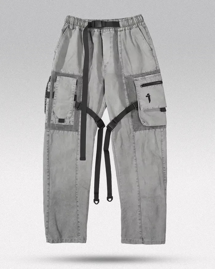 Sleek Grey Techwear Trousers -  techwear pants - Grey Techwear Trousers for Urban Living