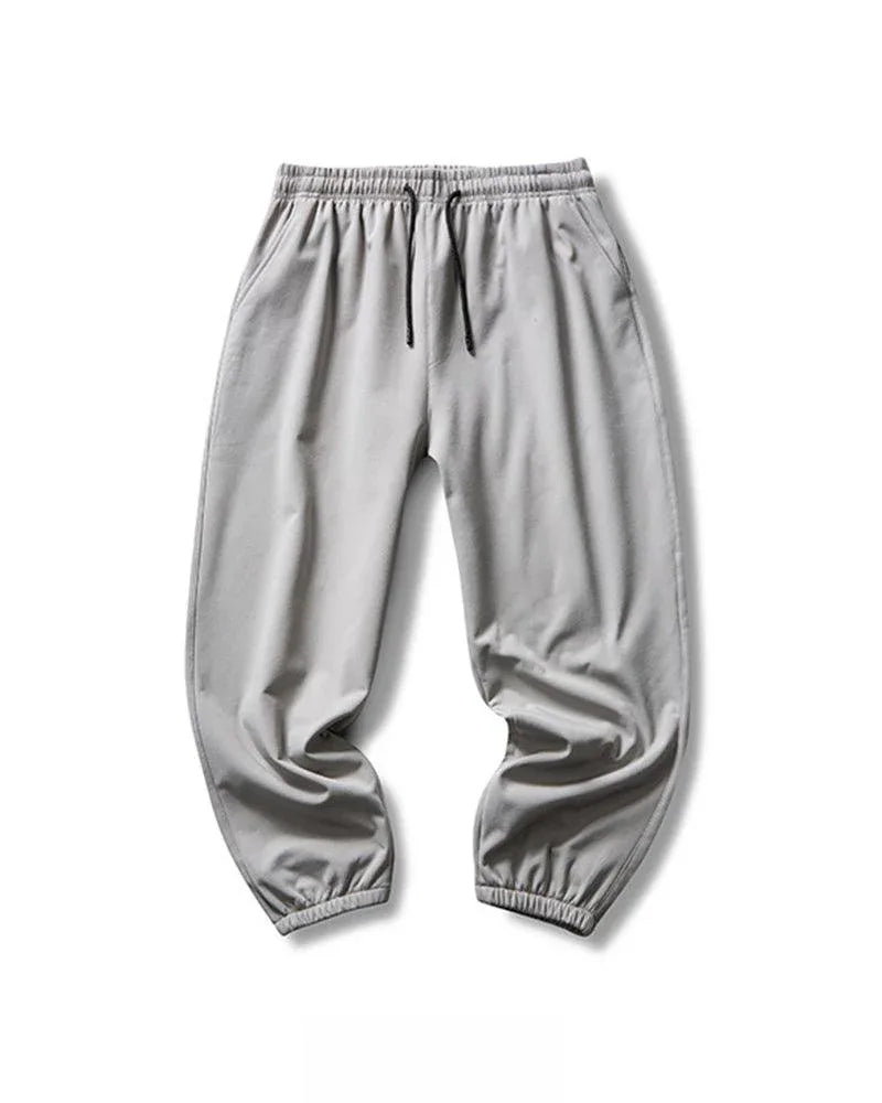 Sleek Silk Black Joggers -  summer wear - Lightweight Silk Black Joggers for Summer Wear