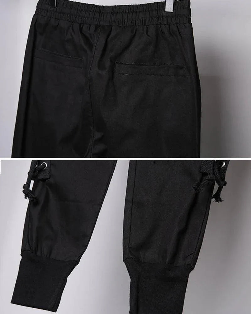 Sleek Slim Cargo Trousers - techwear-core - Sleek Slim Cargo Trousers for Stylish Comfort