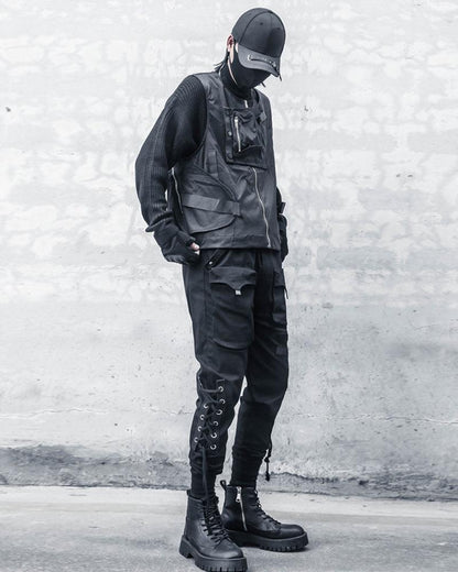 Sleek Slim Cargo Trousers -  techwear pants - Sleek Slim Cargo Trousers for Stylish Comfort