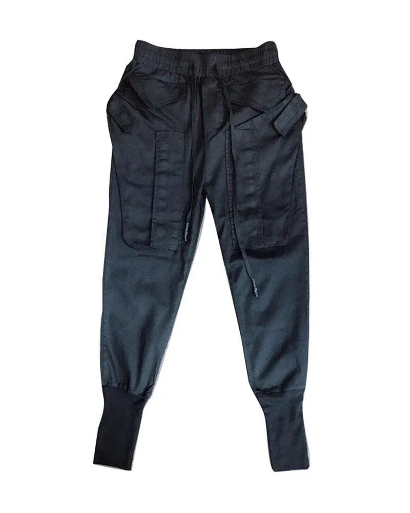 Sleek Slim Fit Cargo Trousers -  slim fit - Sleek Slim Fit Cargo Trousers with Pockets