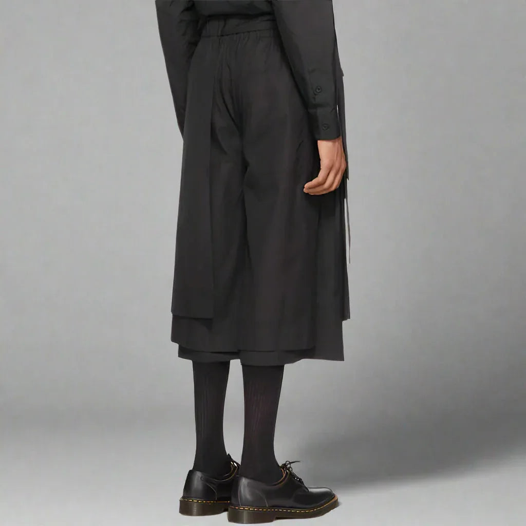 Sleek Sophistication Hakama Pants -  elastic waist pants - Chic Hakama Pants for Stylish Comfort
