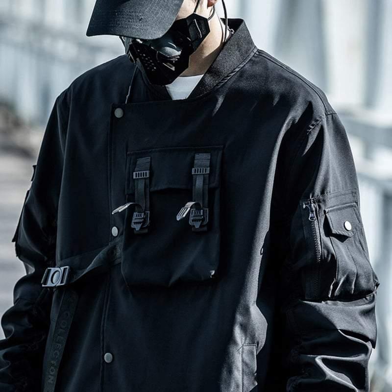 Sleek Space-Ready Bomber Jacket -  jacket with pockets - Sleek Space-Ready Bomber Jacket for Urban Style