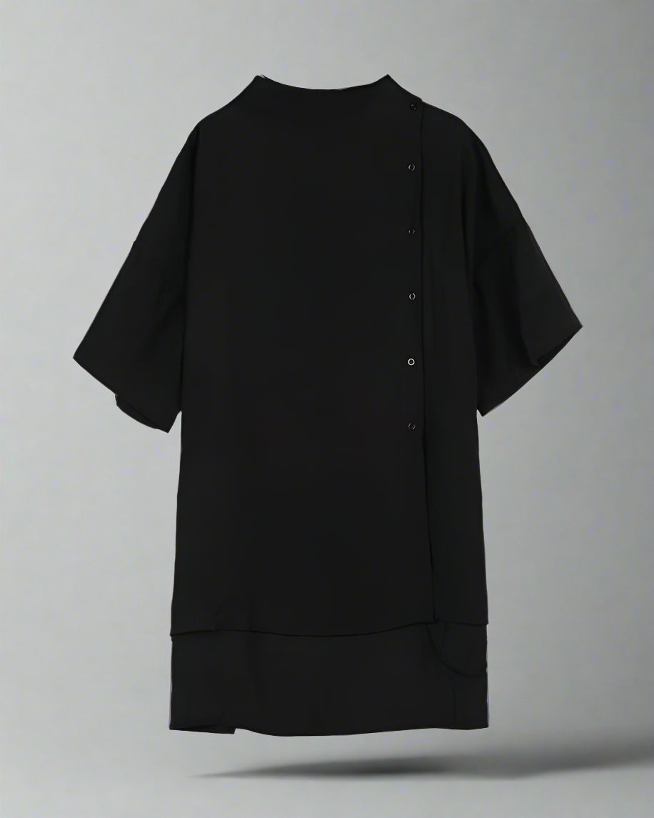 Sleek Tech-Inspired Relaxed Shirt - futuristic techwear shirt - Tech-Inspired Relaxed Shirt for Urban Style