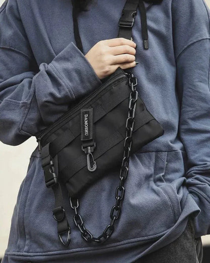 Sleek Urban Chest Pack -  everyday urban use - Sleek Urban Chest Pack in Black Polyester