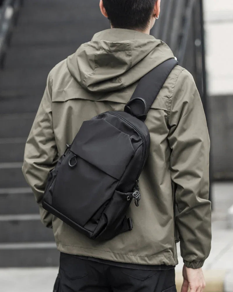 Sleek Urban Tech Sling Bag -  black bag - Sleek Urban Tech Sling Bag for Everyday Use