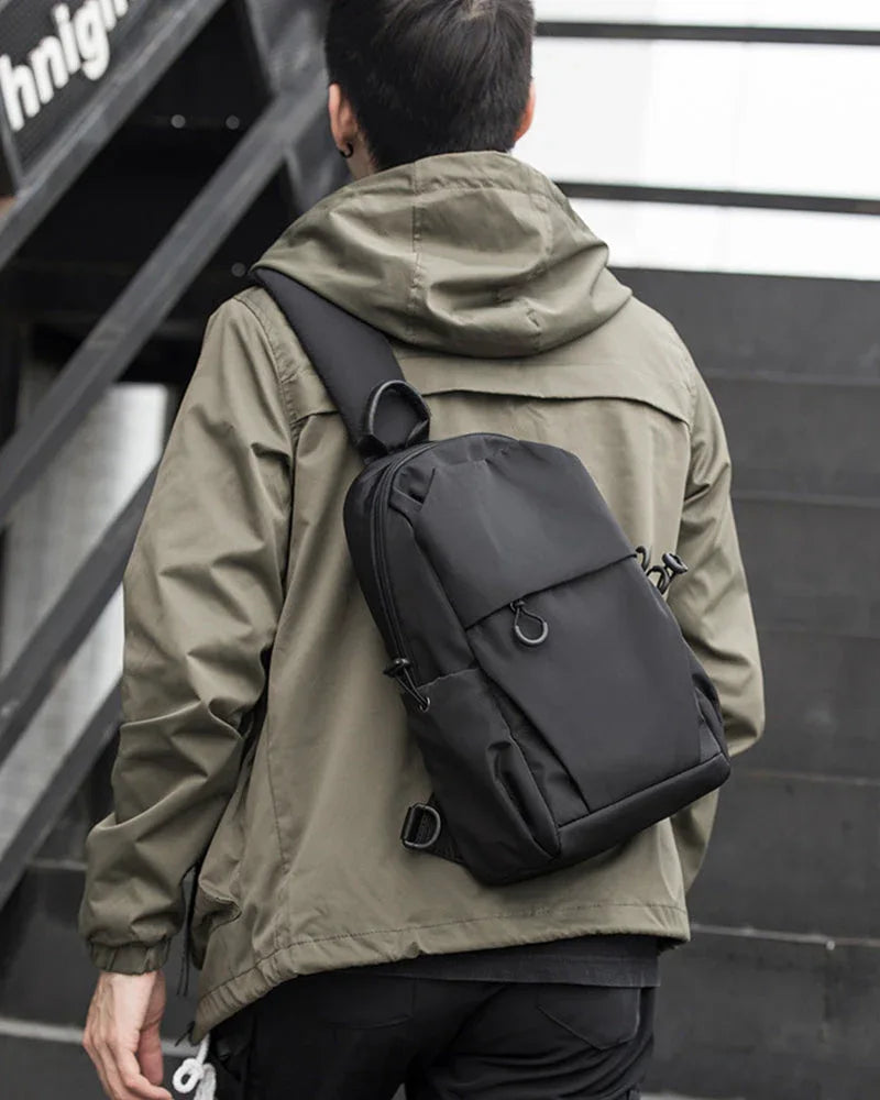 Sleek Urban Tech Sling Bag -  Japanese streetwear - Sleek Urban Tech Sling Bag for Everyday Use
