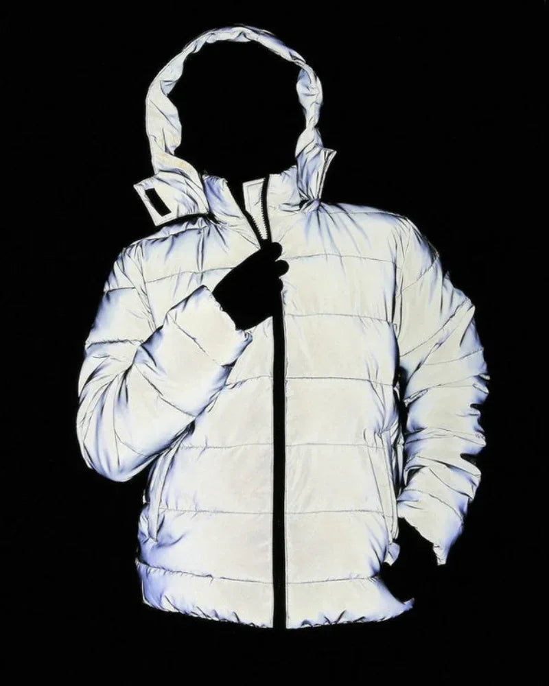 Smart Reflective Winter Jacket -  contemporary style jacket - Reflective Winter Jacket with Hood for Style