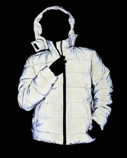 Smart Reflective Winter Jacket -  contemporary style jacket - Reflective Winter Jacket with Hood for Style