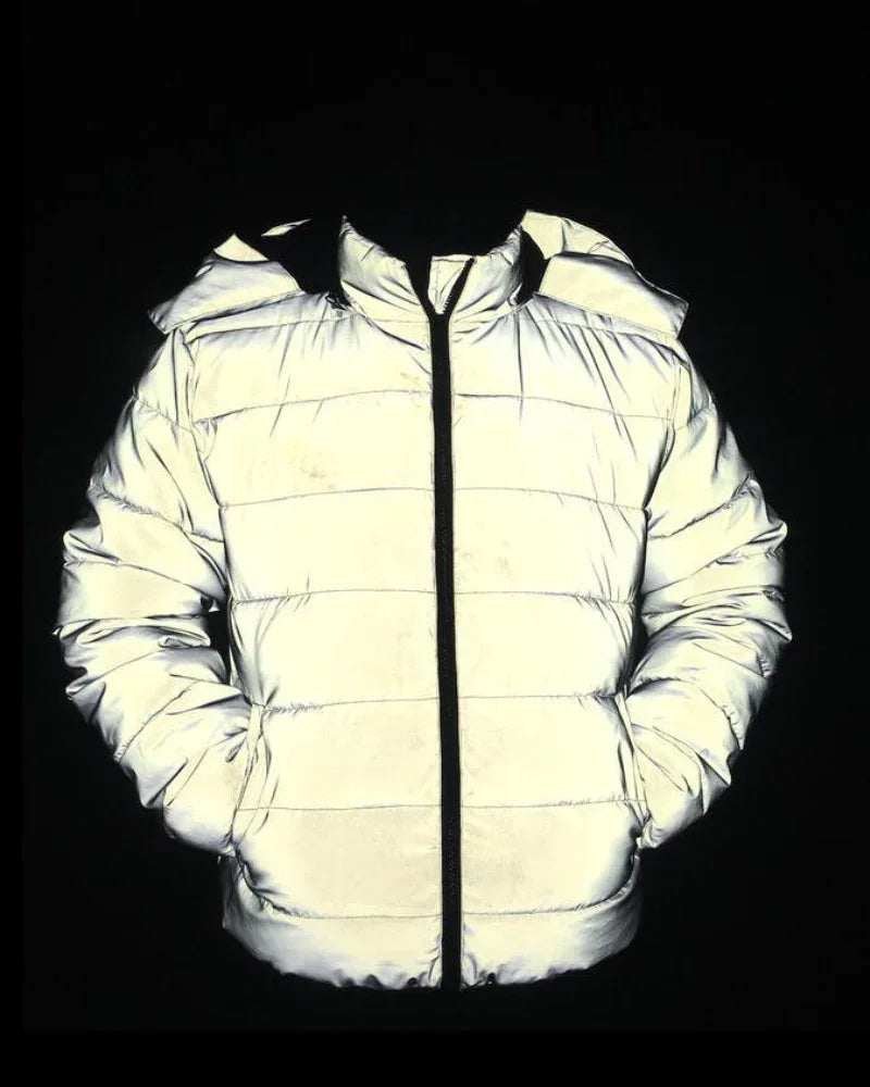 Smart Reflective Winter Jacket - reflective jacket - Reflective Winter Jacket with Hood for Style