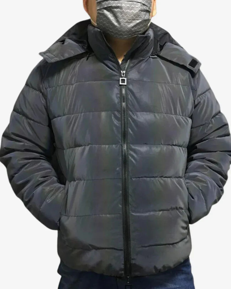 Smart Reflective Winter Jacket - reflective jacket - Reflective Winter Jacket with Hood for Style