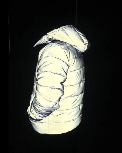 Smart Reflective Winter Jacket -  techwear jacket - Reflective Winter Jacket with Hood for Style