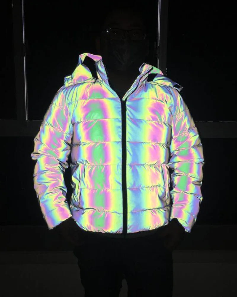 Smart Reflective Winter Jacket -  urban outerwear - Reflective Winter Jacket with Hood for Style