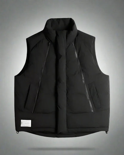 Snug Cotton Zipper Vest - stylish winter vest - Snug Cotton Zipper Vest for Winter Wear